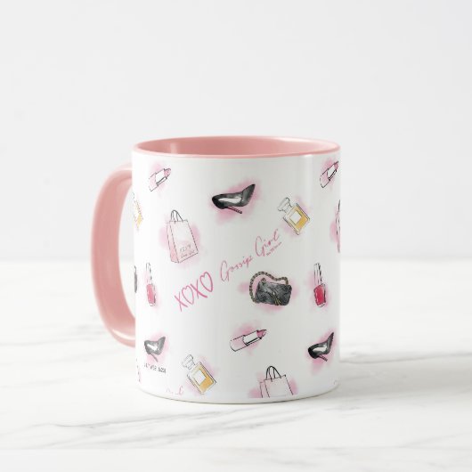 Gossip Girl Makeup Muster Tasse (Vorderseite Links)