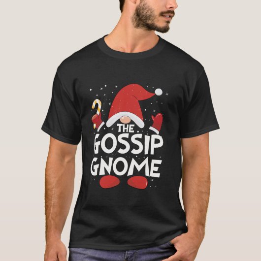 Gossip Gnome Xmas Group Christmas Matching Family T-Shirt (Vorderseite)