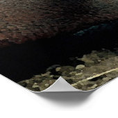 Gossip Hippopotamus Portrait Poster (Ecke)