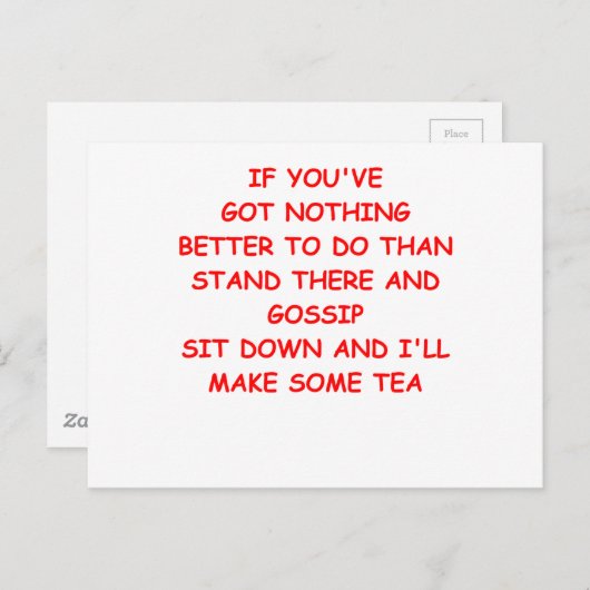 GOSSIP POSTKARTE (Vorne/Hinten)