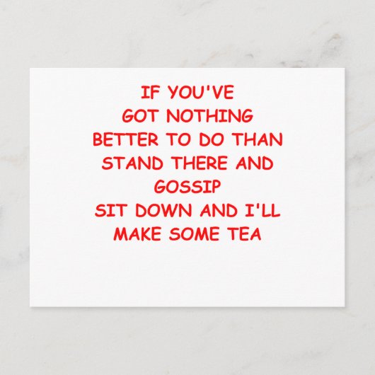 GOSSIP POSTKARTE (Vorderseite)