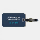 Gossiping Blue Piranha Fish Gepäckanhänger (Rückseite horizontal)