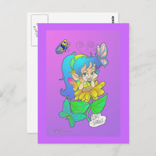 Gossiping Fairy Postcard Postkarte (Vorne/Hinten)