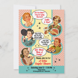 Gossiping Housefrau Paare Dusche Einladung