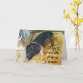 GOSSIPING SCHWEINE GEBURTSTAG KARTE (Gelbe Blume)