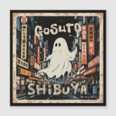 'Gosuto Shibuya' - Retro Ghost Magnetic Postcard Magneteinladung (Vorderseite)
