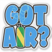 Got Air? Nitrox Scuba Flag on tank sticker (Vorderseite)