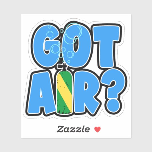 Got Air? Nitrox Scuba Flag on tank sticker (Blatt)