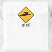 Got Air? Runder Aufkleber (Tasche)