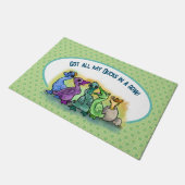 Got alle meine Enten hintereinander! Fußmatte (Schrägansicht)