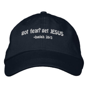 got Angst? Gebt Jesus Bible Zitat individualisiere Bestickte Baseballkappe