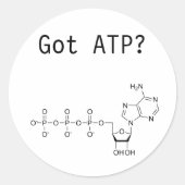 Got ATP? Runder Aufkleber (Vorderseite)