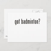 got Badminton? Postkarte (Vorne/Hinten)
