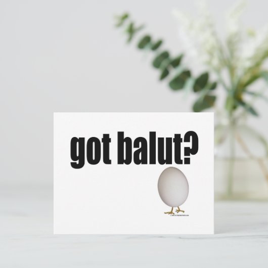 Got Balut? Postkarte (Stehend Vorderseite)