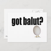 Got Balut? Postkarte (Vorne/Hinten)