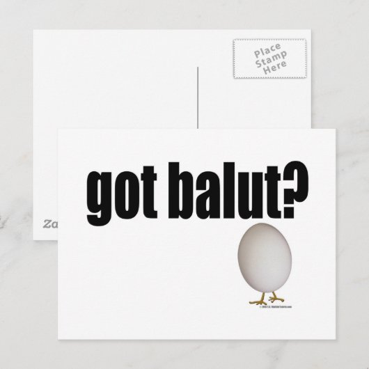 Got Balut? Postkarte (Vorne/Hinten)