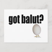 Got Balut? Postkarte (Vorderseite)