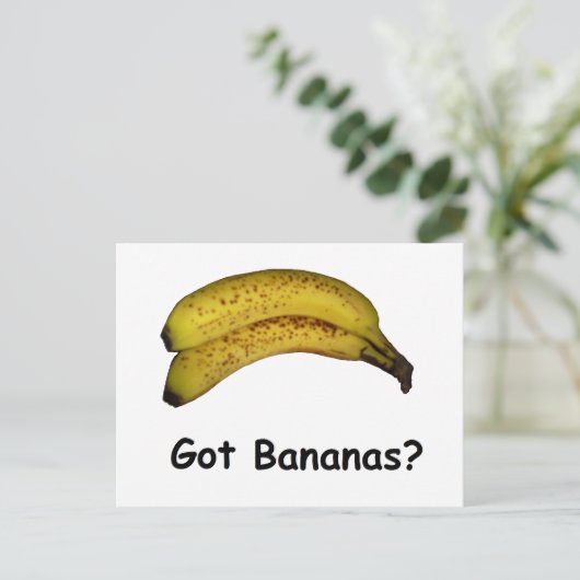 Got Bananen Postkarte (Stehend Vorderseite)