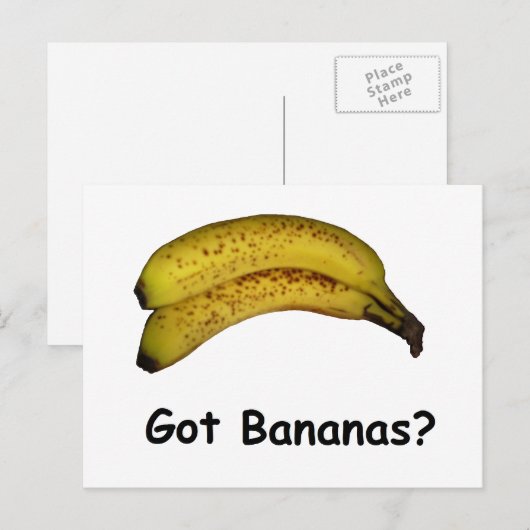 Got Bananen Postkarte (Vorne/Hinten)