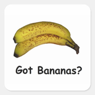 Got Bananen Quadratischer Aufkleber