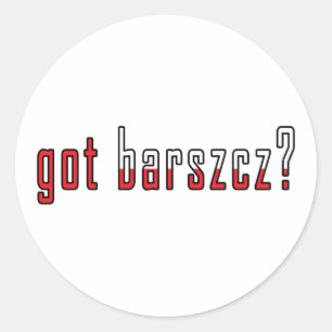 got barszcz? Flagge Runder Aufkleber