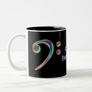 Got Baß? ~ Bassschlüssel-Musik-Tasse Zweifarbige Tasse