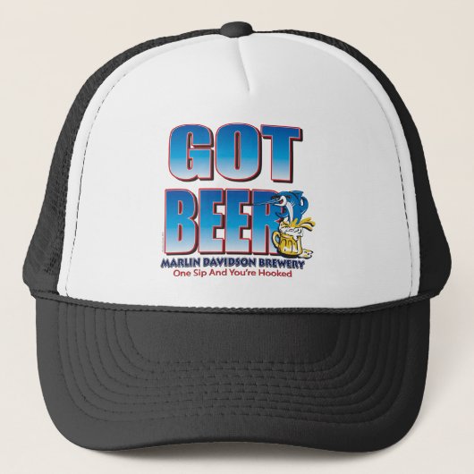 Got Beer Marlin Davidsons Truckerkappe (Vorderseite)