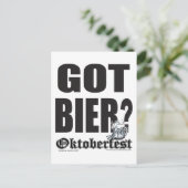 Got Bier - Oktoberfest Postkarte (Stehend Vorderseite)