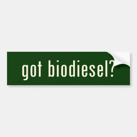 got Biodiesel? Autoaufkleber (Vorne)