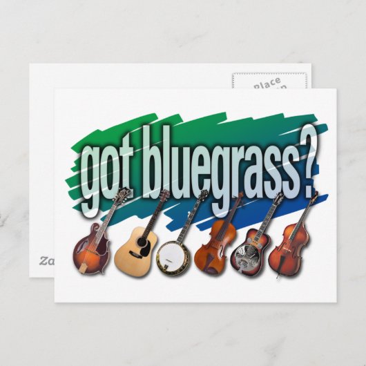 "Got Bluegrass?" Postkarte (Vorne/Hinten)