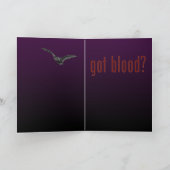 Got Blut? Halloween-Karte Karte (Innenseite)