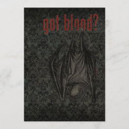 Got Blut? Halloween-Party-Einladung Einladung