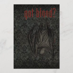 Got Blut? Halloween-Party-Einladung Einladung