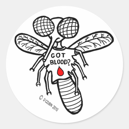 Got Blut? Runder Aufkleber (Vorderseite)