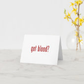 got Blut? weiße Anmerkungskarte Karte (Gelbe Blume)