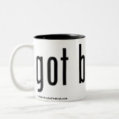 Got bockige 16 Unze. Tasse: Schwarzes u. Weiß Zweifarbige Tasse (Links)