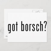 got Borsch? Postkarte (Vorne/Hinten)