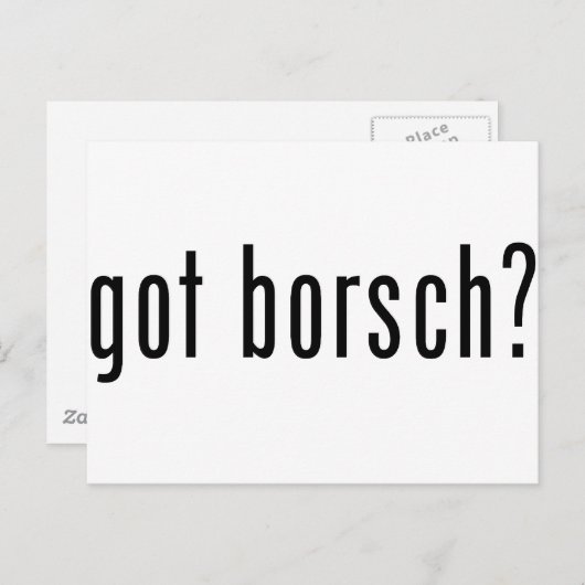 got Borsch? Postkarte (Vorne/Hinten)