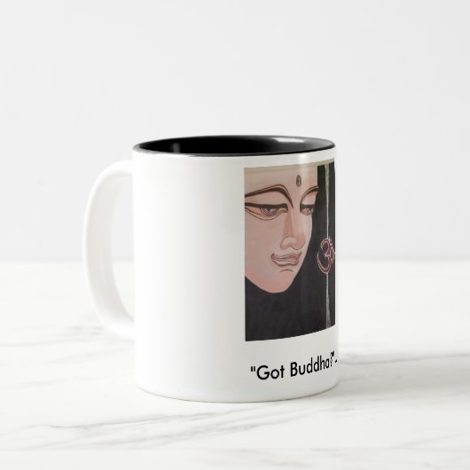 "Got Buddha? "… Zweifarbige Tasse (Vorderseite Links)