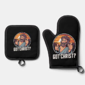 Got Buddy a Christi Weihnachten Jesus Religiös Ofenhandschuh & Topflappen-Set (Vorderseite)