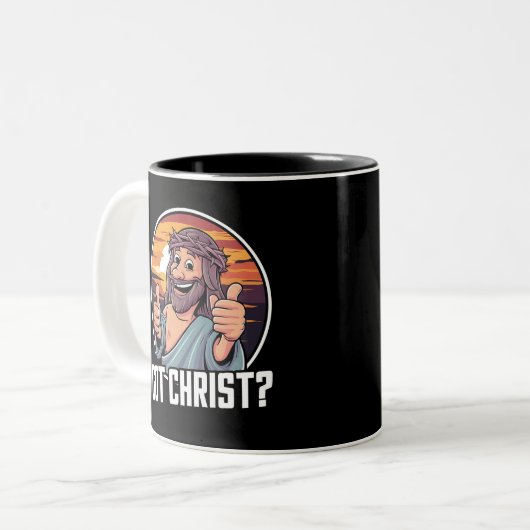 Got Buddy a Christi Weihnachten Jesus Religiös Zweifarbige Tasse (Vorderseite Links)