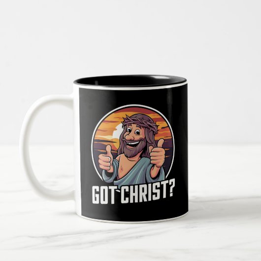 Got Buddy a Christi Weihnachten Jesus Religiös Zweifarbige Tasse (Links)