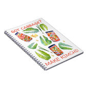 Got Cabbage? Machen Sie Kimchi Fun Spicy Watercolo Notizblock (Rechte Seite)