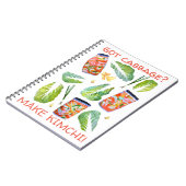 Got Cabbage? Machen Sie Kimchi Fun Spicy Watercolo Notizblock (Linke Seite)