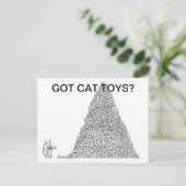 Got Cat Toys? Postkarte von Jokeapptv tm (Stehend Vorderseite)