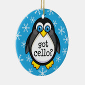 Got Cello-(lustige) Verzierung Keramikornament (Rechts)