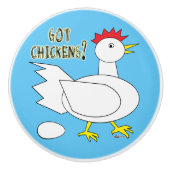 Got Chickens? Keramikknauf (Vorderseite)