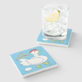 Got Chickens? Steinuntersetzer (Seitenansicht)