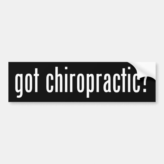 Got Chiropraktik? Autoaufkleber (Vorne)