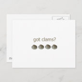 got Clams? Logo Postkarte (Vorne/Hinten)